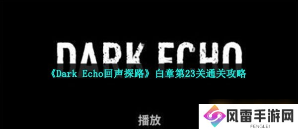 《Dark Echo回声探路》白章第23关通关攻略